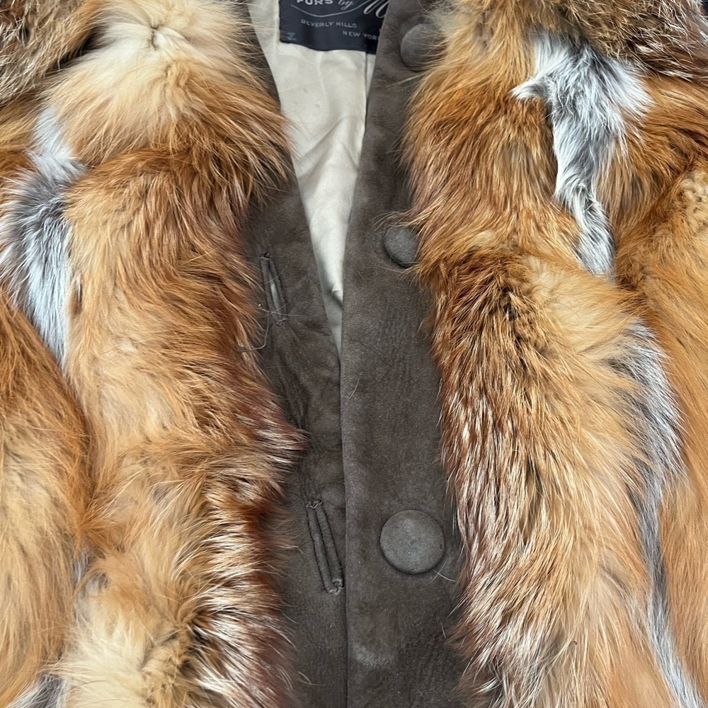 VINTAGE GENUINE FUR COAT LUXURY FURS BY MANNIS SIZE M Button Up Gorgeous - Picture 10 of 14